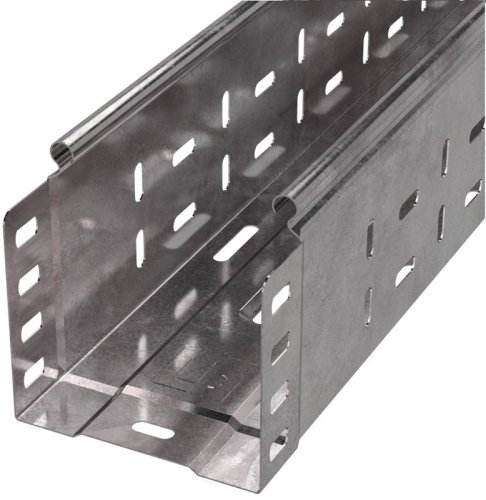 Лоток перфорированный Промрукав Стандарт 100х100х3000 сталь 0,7мм фото Лоток перфорированный Промрукав Стандарт 100х100х3000 сталь 0,7мм картинка